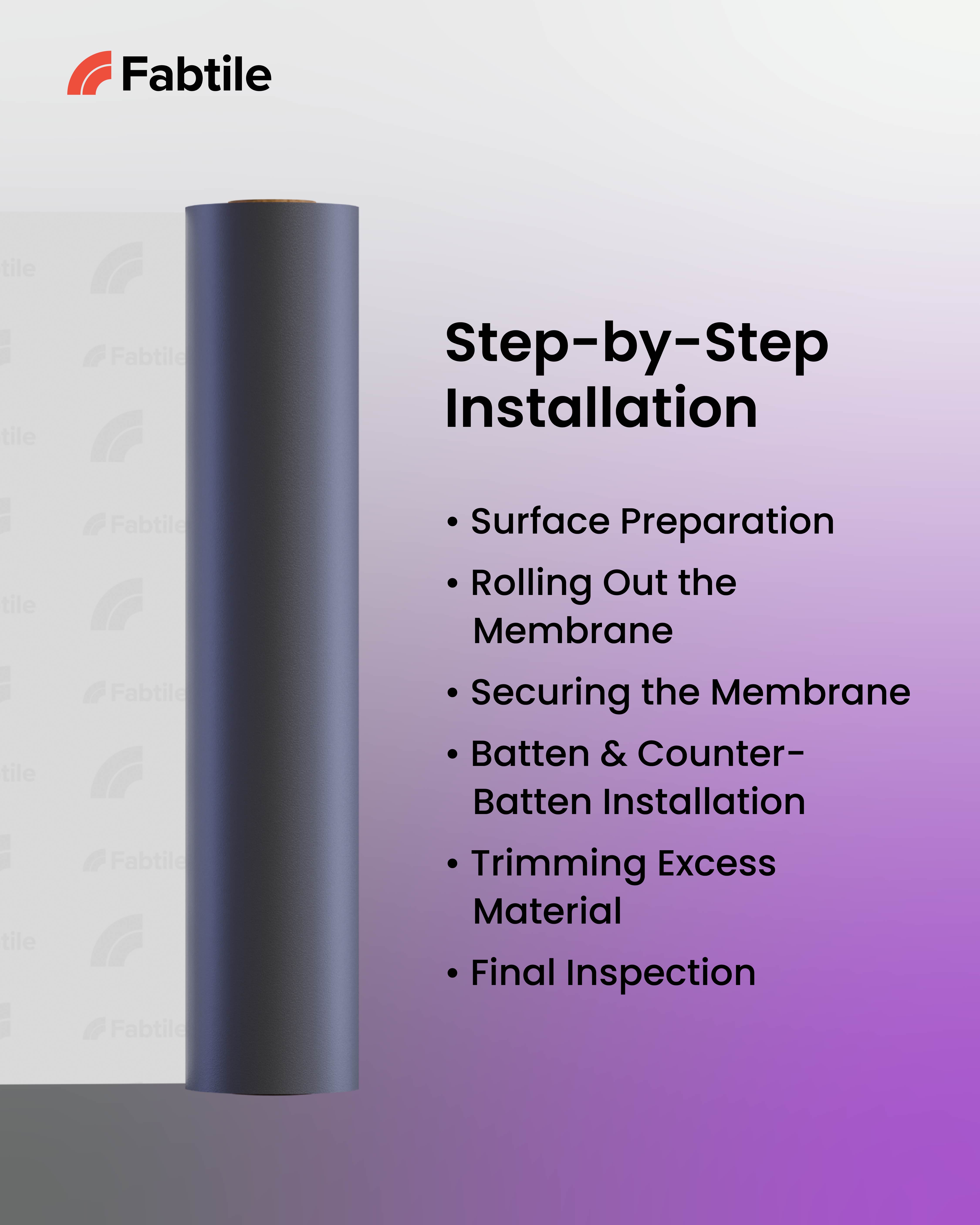 Roofing Membrane Ultra Pro Installation Steps